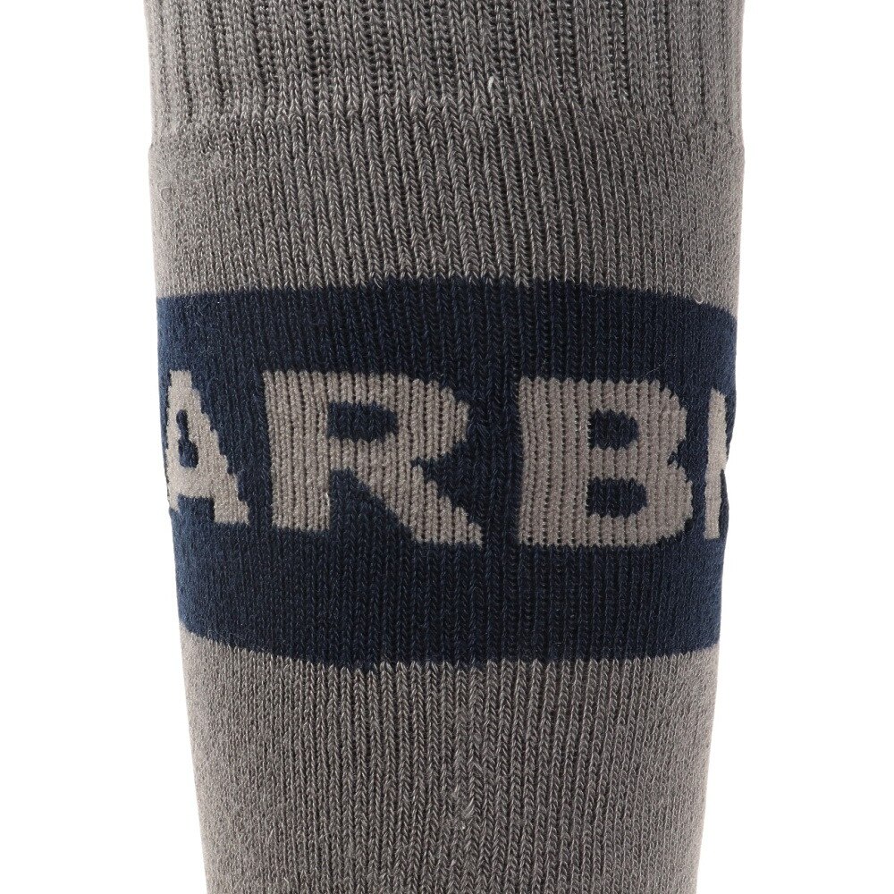 エアボーン（ARBN）（メンズ）靴下 ソックス ロゴ柄 グレー AB33WC0003 GRY 防寒 保温 抗菌防臭