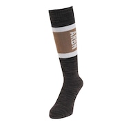 エアボーン（ARBN）（メンズ）靴下 ソックス ロゴ 杢柄 ブラック AB33WC0004 BLK 防寒 保温 抗菌防臭