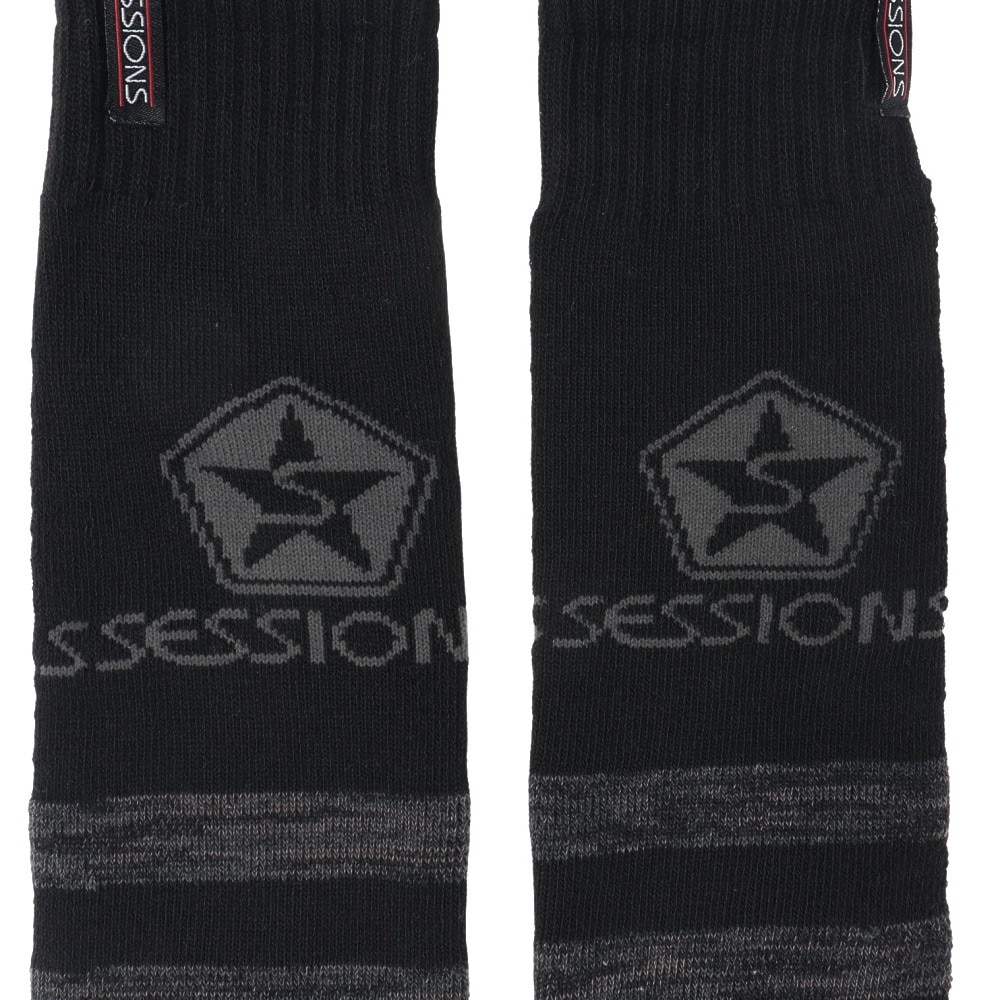 セッションズ（SESSIONS）（メンズ）靴下 切替 柄ソックス 2340004BLK
