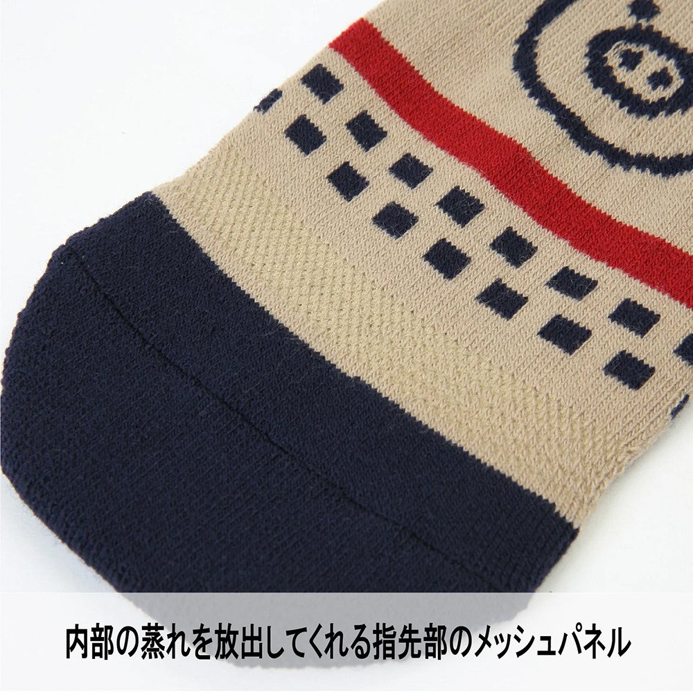 エビス（ebs）（メンズ、レディース）ソックス スキー スノーボード ズレ防止 4300456-VERY WARM FARMS BEIGE
