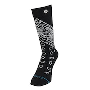 (メンズ、レディース)スキー・スノーボード専用ソックス BARRIO MID WOOL SNOW A758C24BAR BLK