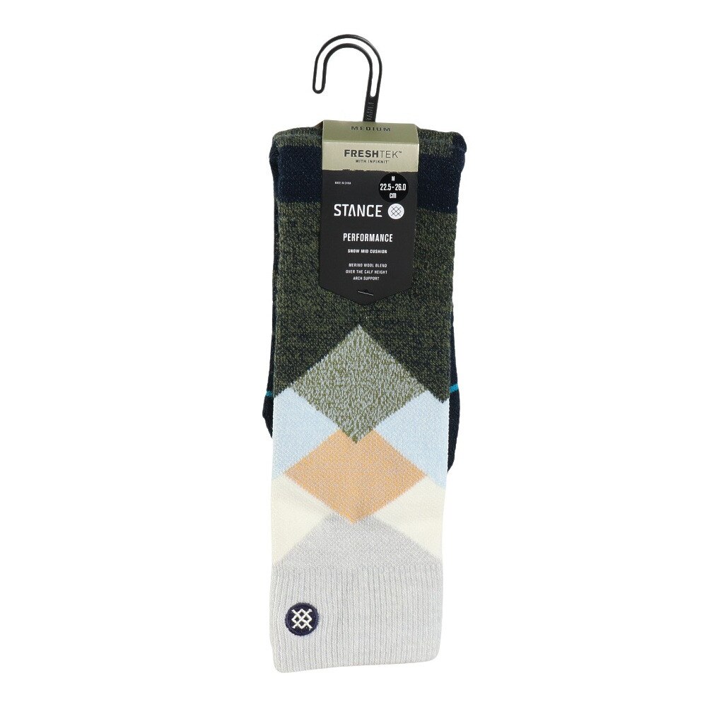 スタンス（STANCE）（メンズ、レディース）スキー・スノーボード専用ソックス MISTY MID WOOL SNOW A758C24MIS NVY