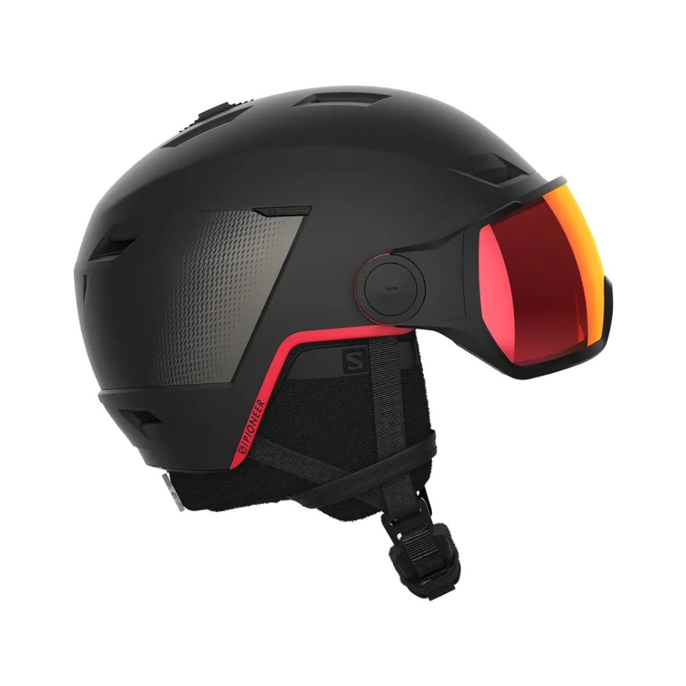 Salomon Pioneer LT Visor ヘルメット ブラック L Salomon Pioneer LT Visor バイザー付きヘルメット 黒| Snowinn