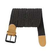 (メンズ、レディース)ゴムメッシュ ベルト 4500821-GOMU MESH BLACK
