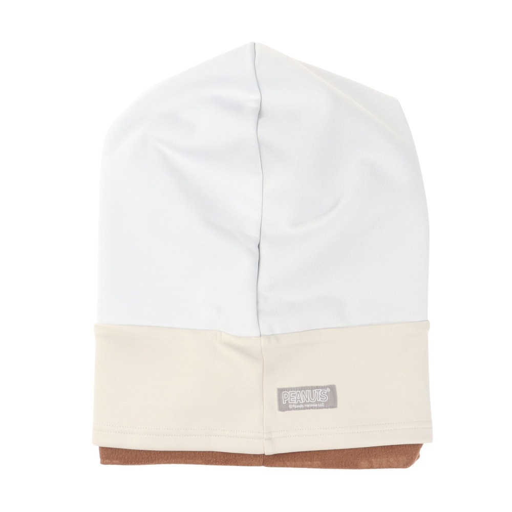ベスプ（VESP）（メンズ）PEANUTS COLLABORATION MIX FABLIC HOOD WARMER フードウォーマー 防水 撥水 防寒 SNMN1012 WH ホワイト スヌーピー コラボ