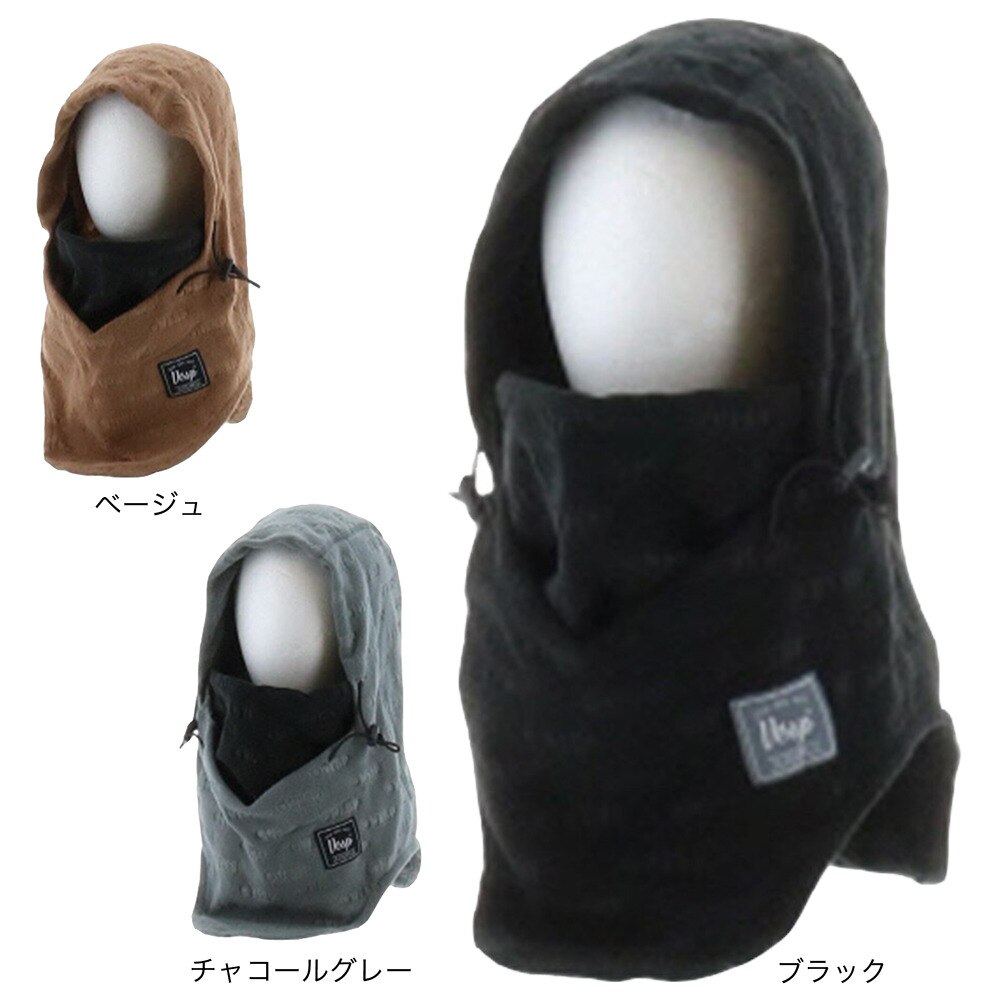 ベスプ（VESP）（メンズ）EMBOSS LOGO FLEECE BALACLABA バラクラバ 目出し帽 フードウォーマー ネックウォーマー VPMN1002 BK ブラック スキー スノーボード