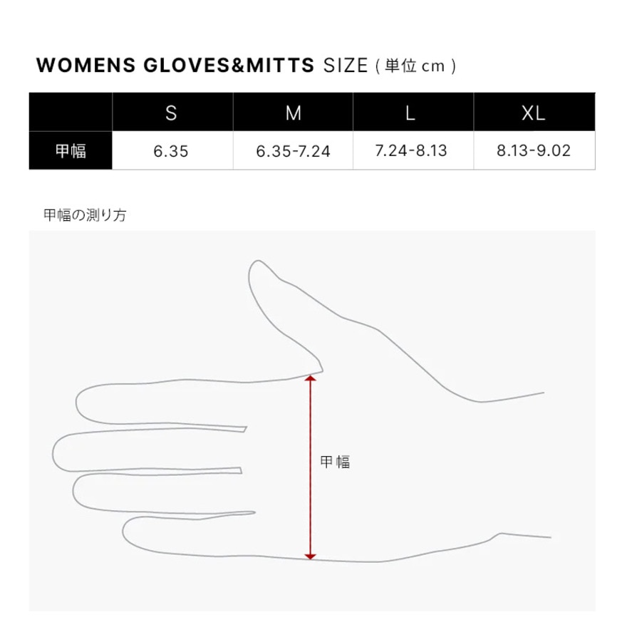686（686）（レディース）GORE-TEX LINEAR UNDER CUFF GLOVE 五指グローブ 3M3WNGLV313 RHINO GREY