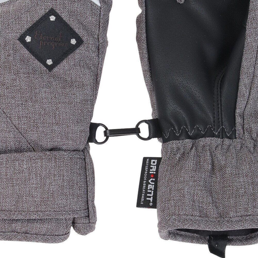 ノーブランド（NO BRAND）（レディース）スノーグローブ ETERNAL PROGRESS 五指グローブ 329NN2SN0003 GRY