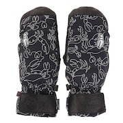 クラブグラブ（CRABGRAB）（レディース）グローブ ミトン スキー スノーボード レディース ブラック SNUGGLER WOMENS MITT S 22-20 SNUG W MT CD BK Sサイズ