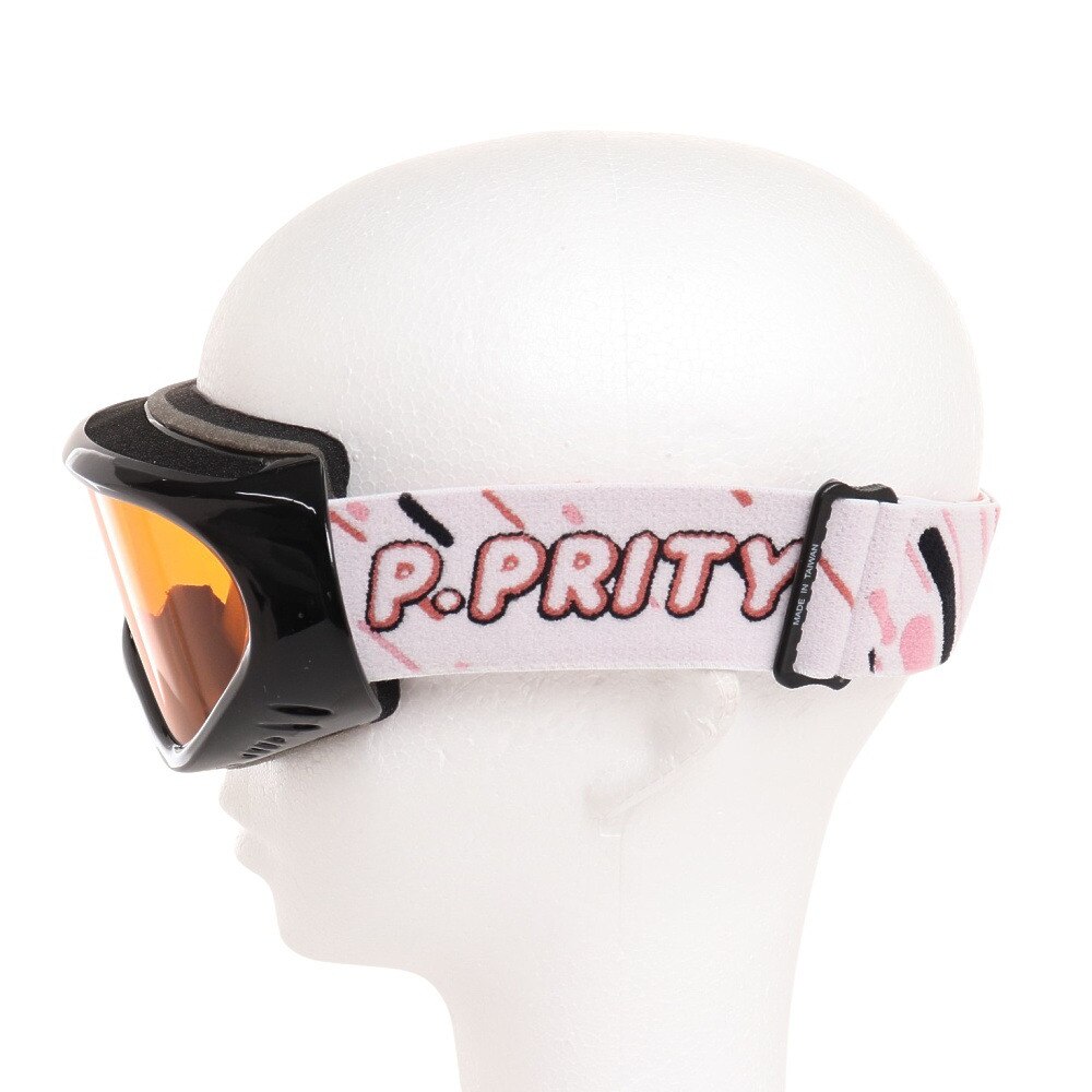 P-PRITY（P-PRITY）（レディース）スノーゴーグル 23 シングルレンズ L スノーゴーグル スキー スノーボード ブラック 330NN2FK0051 BLK