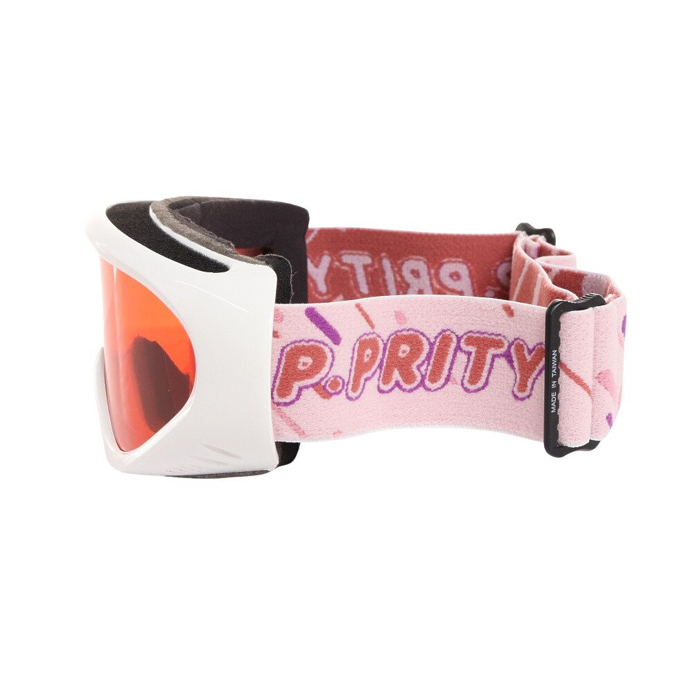 P-PRITY（P-PRITY）（レディース）スノーゴーグル 23 シングルレンズ L スノーゴーグル スキー スノーボード ホワイト 330NN2FK0051 WHT