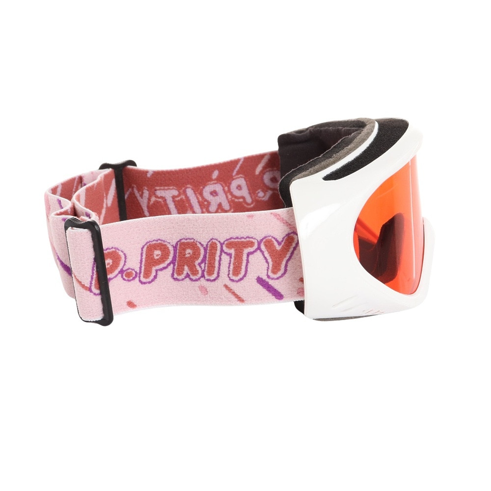 P-PRITY（P-PRITY）（レディース）スノーゴーグル 23 シングルレンズ L スノーゴーグル スキー スノーボード ホワイト 330NN2FK0051 WHT