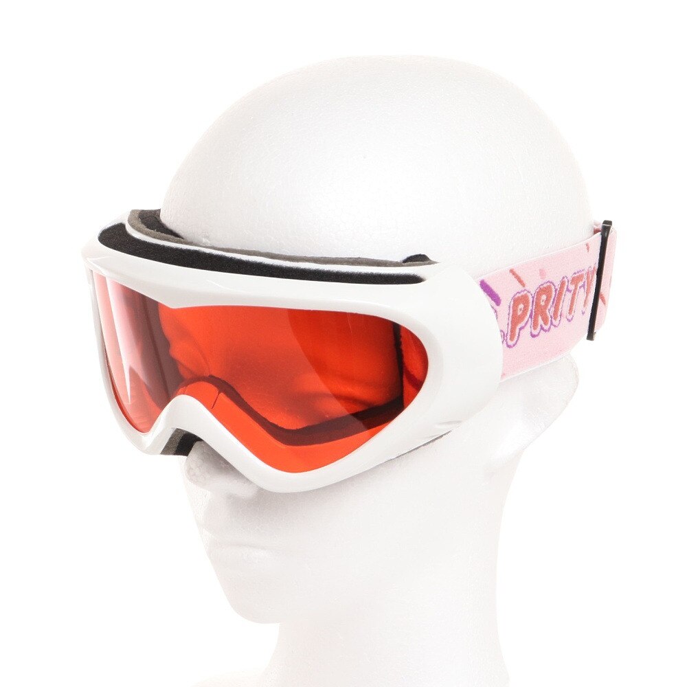 P-PRITY（P-PRITY）（レディース）スノーゴーグル 23 シングルレンズ L スノーゴーグル スキー スノーボード ホワイト 330NN2FK0051 WHT