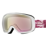 スワンズ(SWANS)(レディース)ジュニア ゴーグル スキー スノーボード スノボ 22-23 スノーゴーグル ミラーレンズ 200-MDHS L/W ピンク 収納袋付き