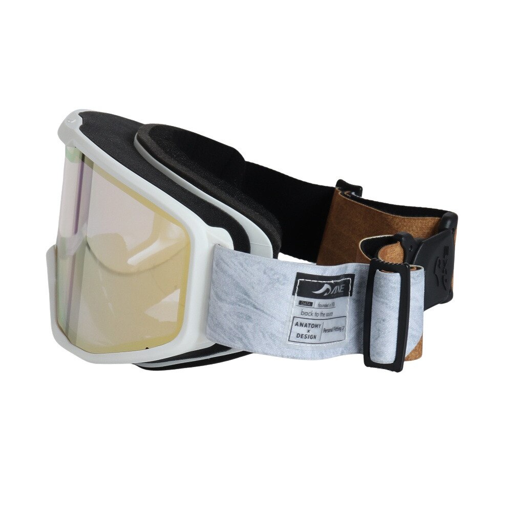 アックス（AXE）（レディース）ゴーグル スキー スノーボード スノボ 大型 眼鏡対応 ゴールド AX800-WCM GO 曇り止め ヘルメット対応