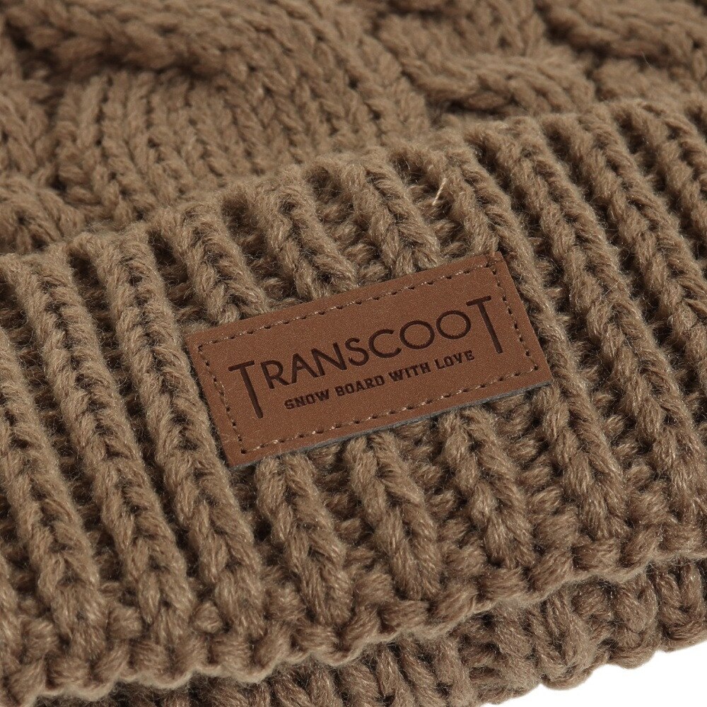 トランスクート（TRANSCOOT）（レディース）帽子 ニット帽 ビーニー モカ TRB1002MO 防寒 スキー スノーボード