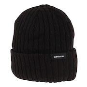 エアボーン（ARBN）（レディース）帽子 ニット帽 ビーニー NATURE ニットキャップ ブラック AB33WC1388 BLK