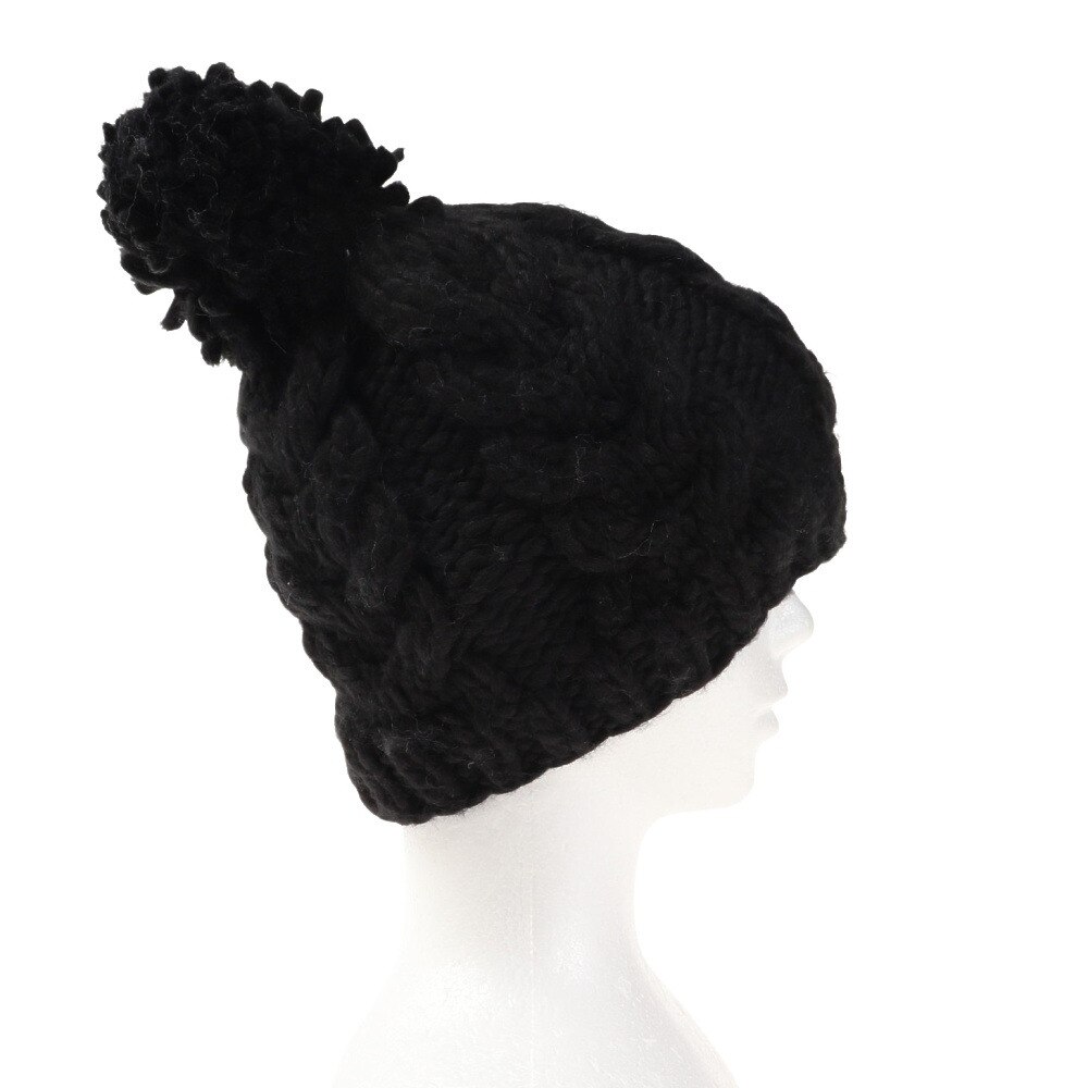 ロキシー（ROXY）（レディース）ポーラーフリース付き WINTER BEANIE ビーニー ERJHA04014 KVJ0 ブラック 帽子 ニット帽 スキー スノーボード