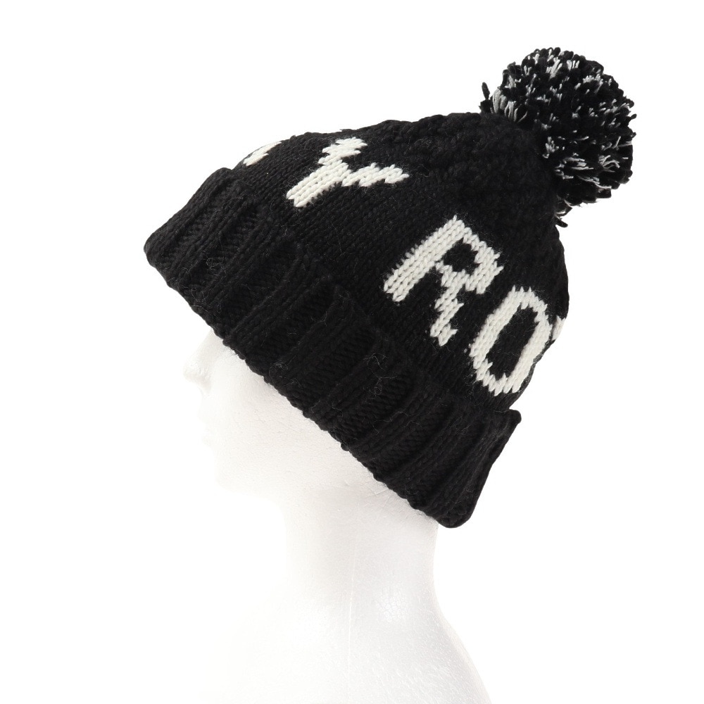 ロキシー（ROXY）（レディース）ポーラーフリース付き TONIC BEANIE ビーニー ERJHA04019 KVJ0 ブラック 帽子 ニット帽 スキー スノーボード