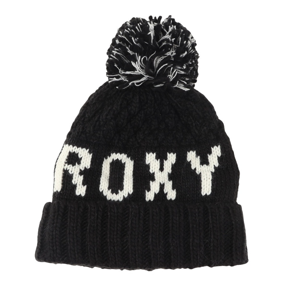 ロキシー（ROXY）（レディース）ポーラーフリース付き TONIC BEANIE ビーニー ERJHA04019 KVJ0 ブラック 帽子 ニット帽 スキー スノーボード