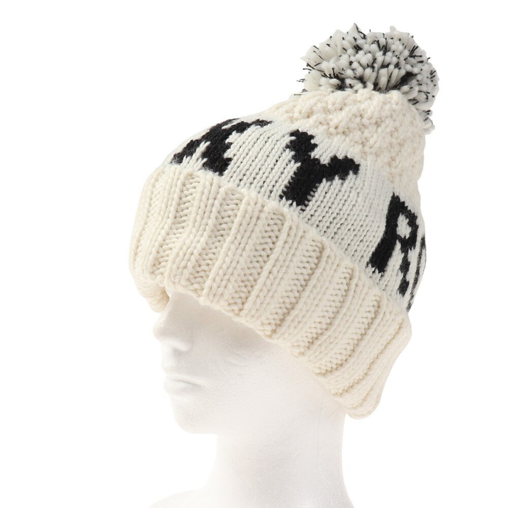 ロキシー（ROXY）（レディース）ポーラーフリース付き TONIC BEANIE ビーニー ERJHA04019 WBS0 ホワイト 帽子 ニット帽 スキー スノーボード
