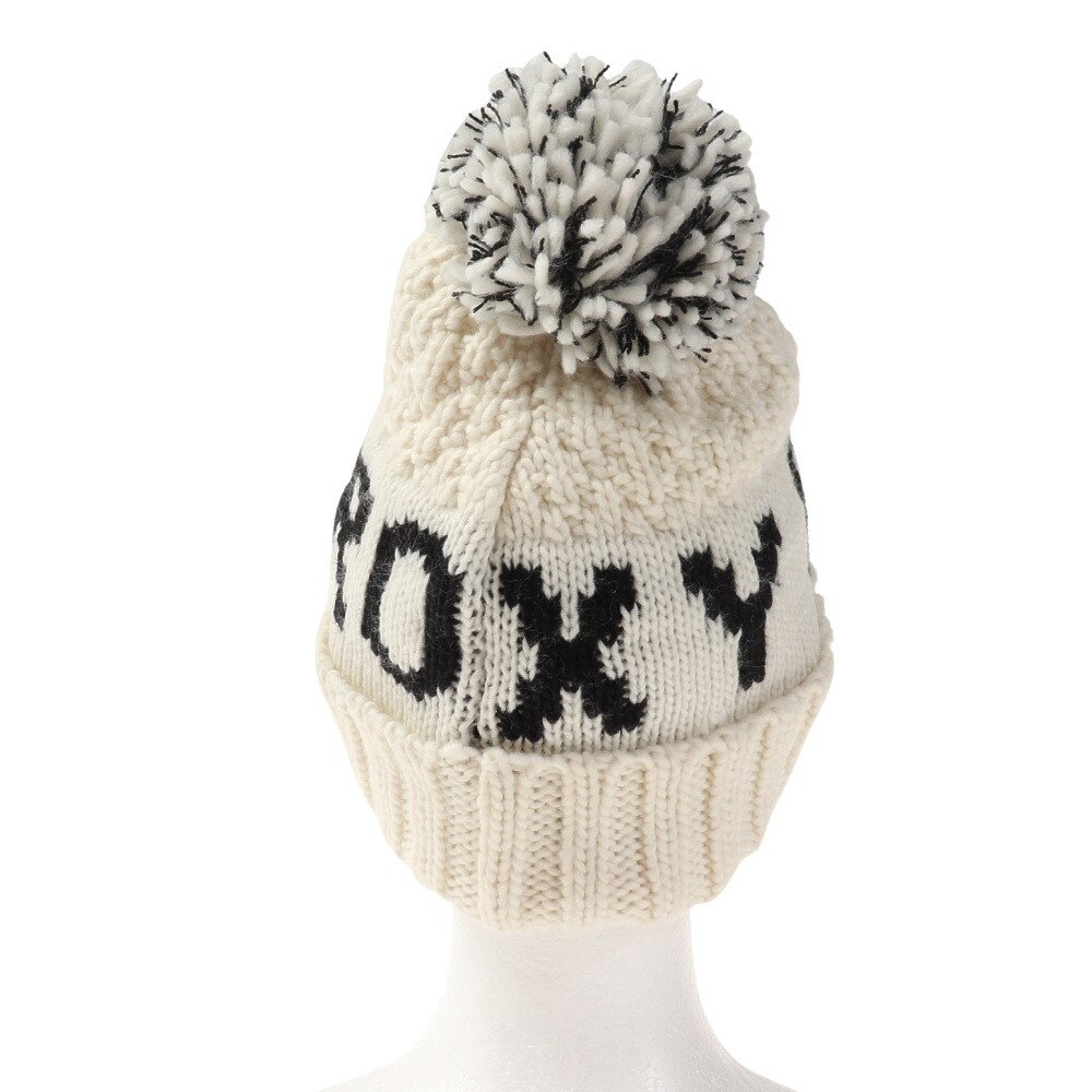 ロキシー（ROXY）（レディース）ポーラーフリース付き TONIC BEANIE ビーニー ERJHA04019 WBS0 ホワイト 帽子 ニット帽 スキー スノーボード