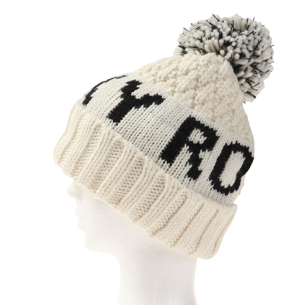 ロキシー（ROXY）（レディース）ポーラーフリース付き TONIC BEANIE ビーニー ERJHA04019 WBS0 ホワイト 帽子 ニット帽 スキー スノーボード