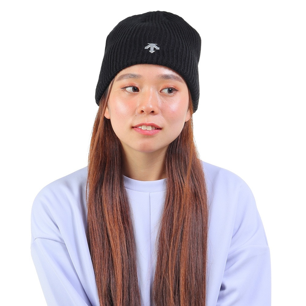 デサント（DESCENTE）（レディース）ニット帽 ウィメンズ ニットキャップ DWCWJC60 BLK 抗菌防臭