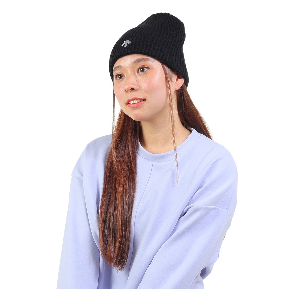 デサント（DESCENTE）（レディース）ニット帽 ウィメンズ ニットキャップ DWCWJC60 BLK 抗菌防臭
