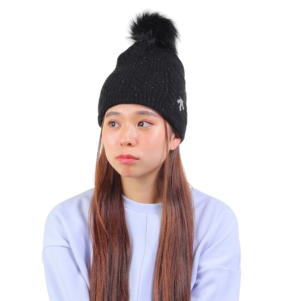 デサント（DESCENTE）（レディース）ニット帽 ウィメンズ ニットキャップ DWCWJC63 BLK