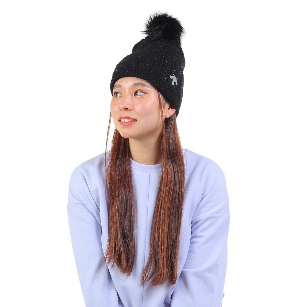 デサント（DESCENTE）（レディース）ニット帽 ウィメンズ ニットキャップ DWCWJC63 BLK