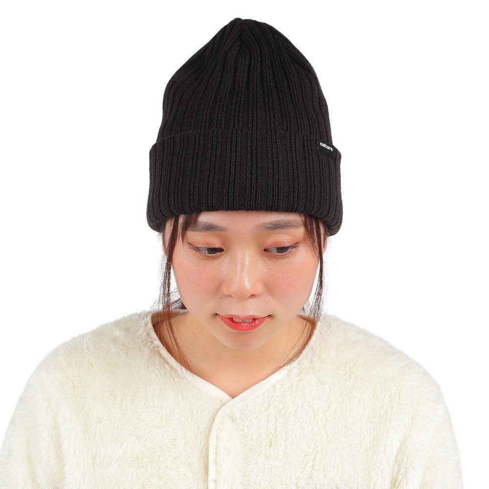エアボーン（ARBN）（レディース）ニット帽 ニットキャップ NATURE AB43WC1569 BLK