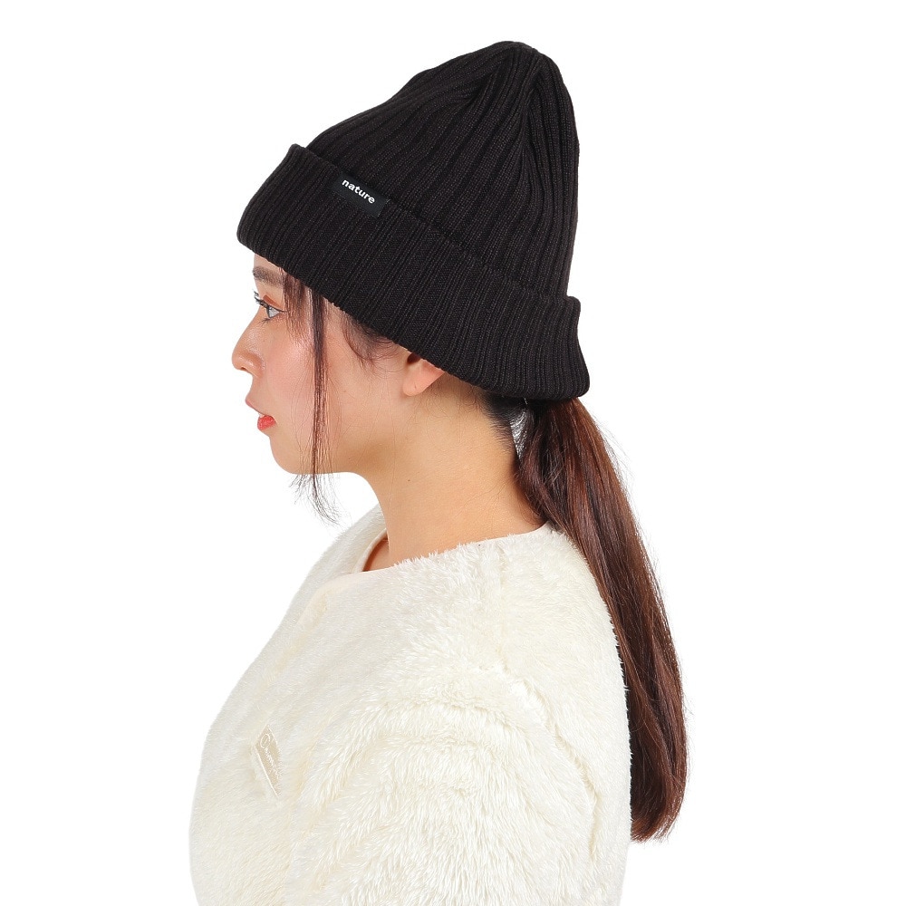 エアボーン（ARBN）（レディース）ニット帽 ニットキャップ NATURE AB43WC1569 BLK