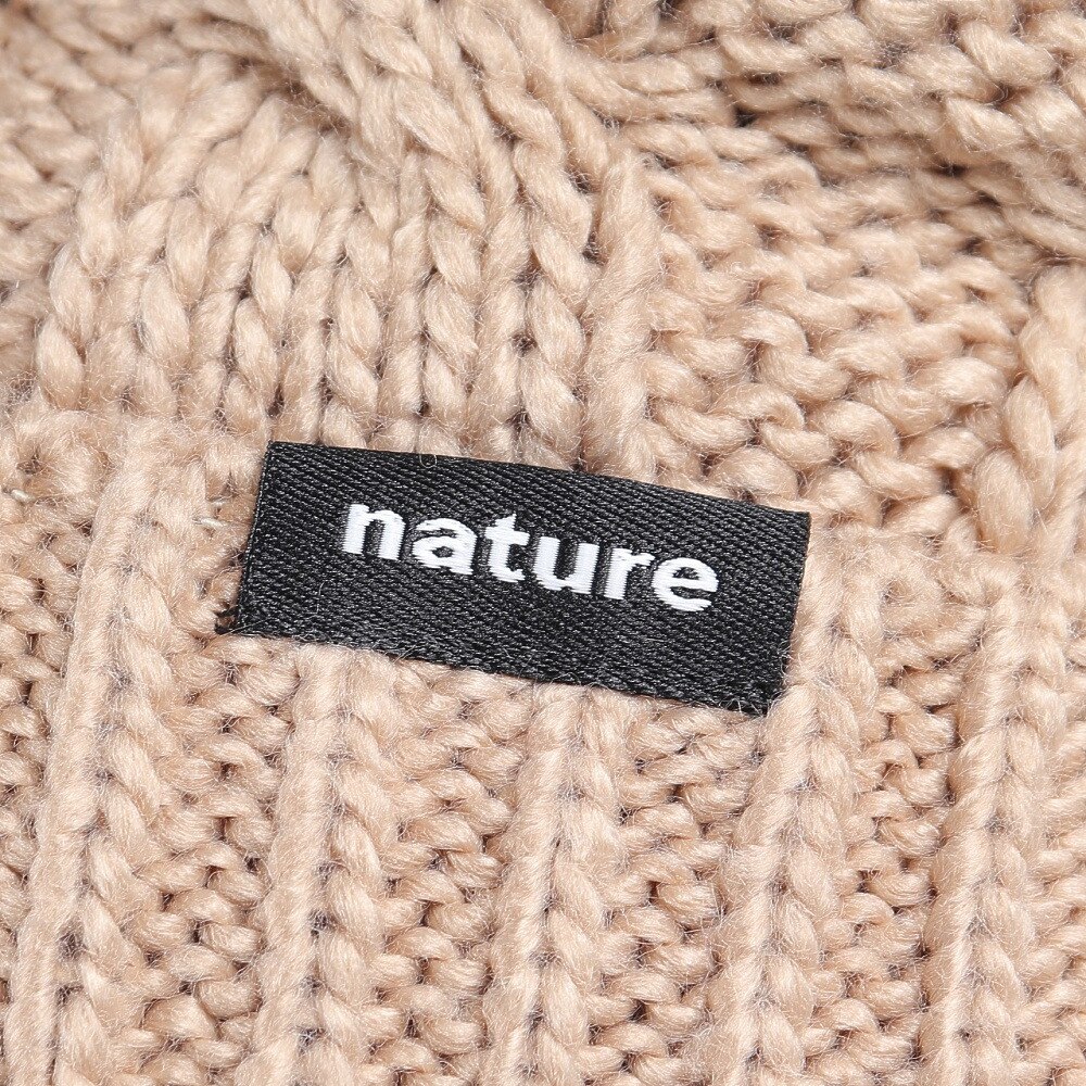 エアボーン（ARBN）（レディース）ニット帽 ニットキャップ NATURE POM AB43WC1570 BEG