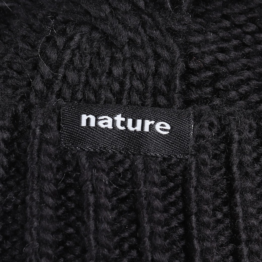 エアボーン（ARBN）（レディース）ニット帽 ニットキャップ NATURE POM AB43WC1570 BLK