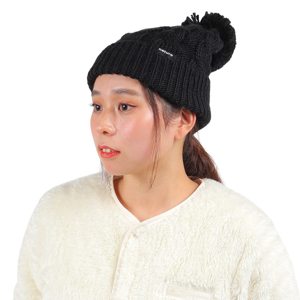 (レディース)ニット帽 ニットキャップ NATURE POM AB43WC1570