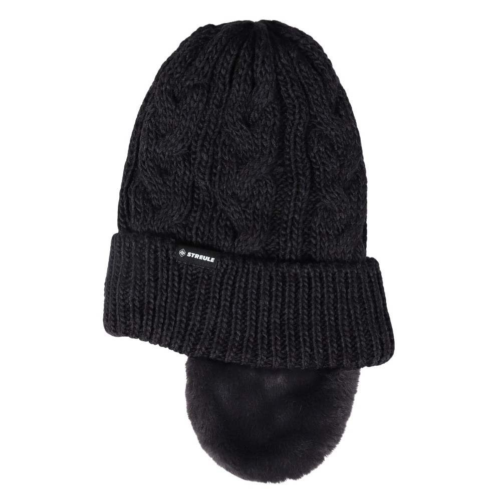 シュトロイレ（STREULE）（レディース）耳付き ニット帽 ST24FB0049 BLK