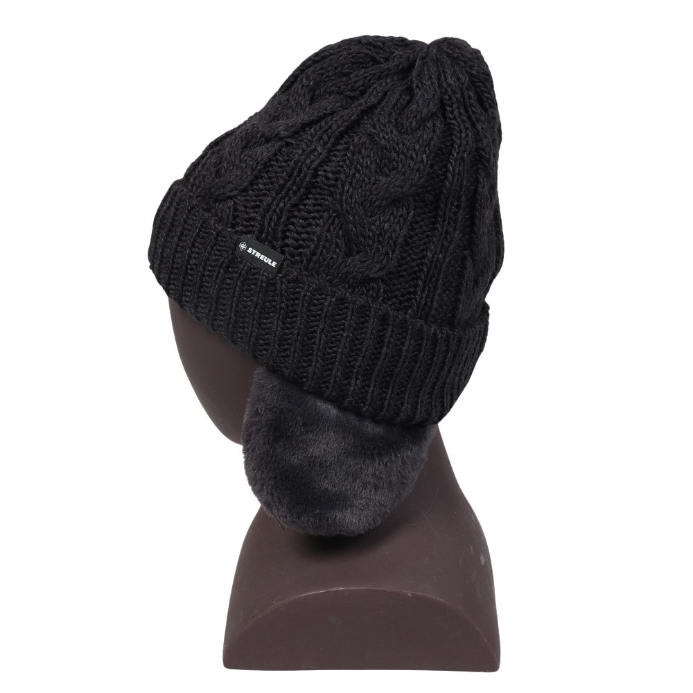 シュトロイレ（STREULE）（レディース）耳付き ニット帽 ST24FB0049 BLK