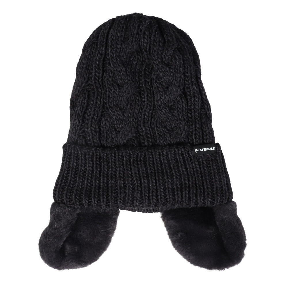 シュトロイレ（STREULE）（レディース）耳付き ニット帽 ST24FB0049 BLK