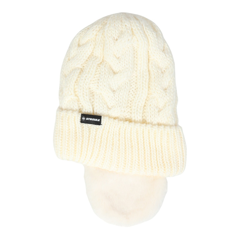 シュトロイレ（STREULE）（レディース）耳付き ニット帽 ST24FB0049 OWHT