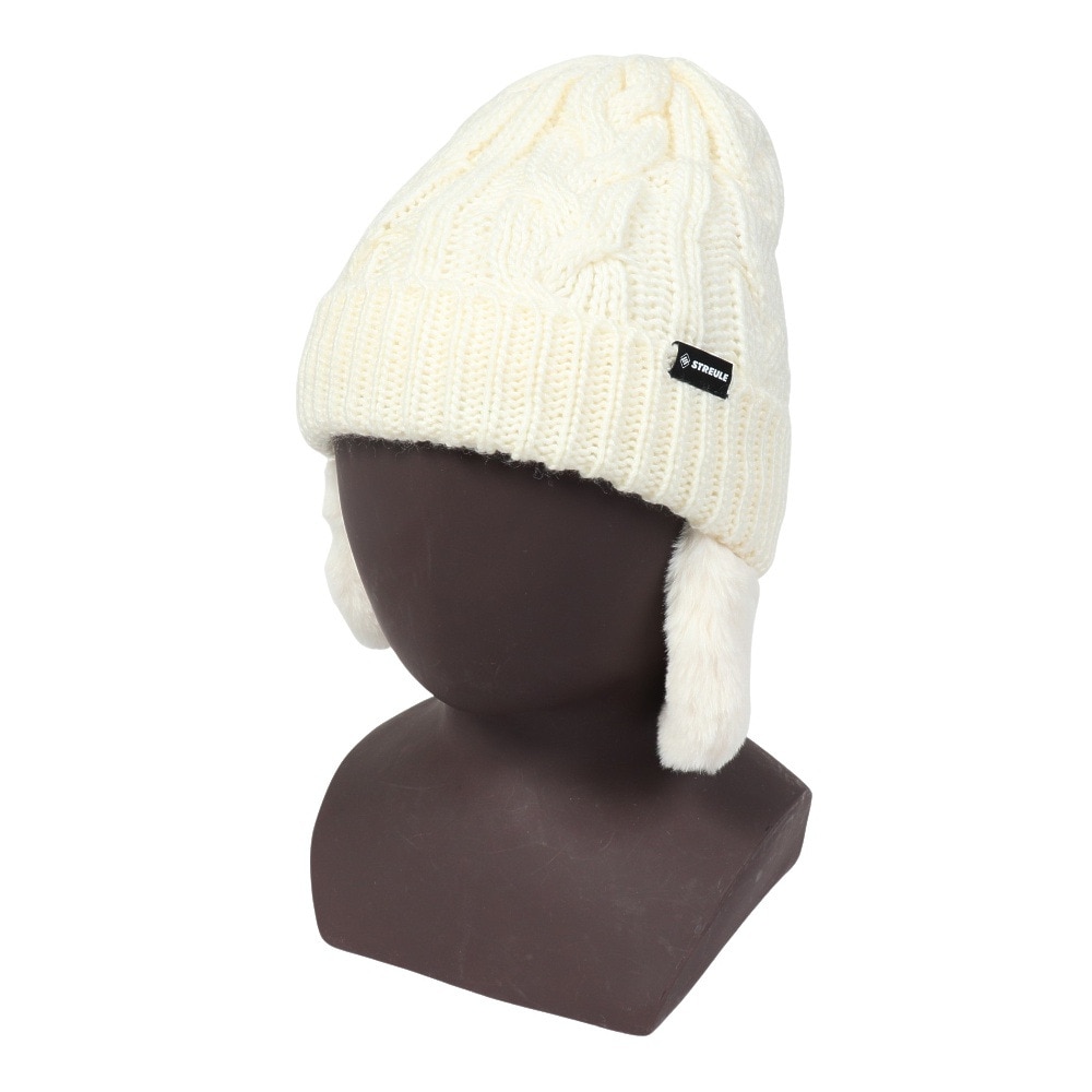 シュトロイレ（STREULE）（レディース）耳付き ニット帽 ST24FB0049 OWHT