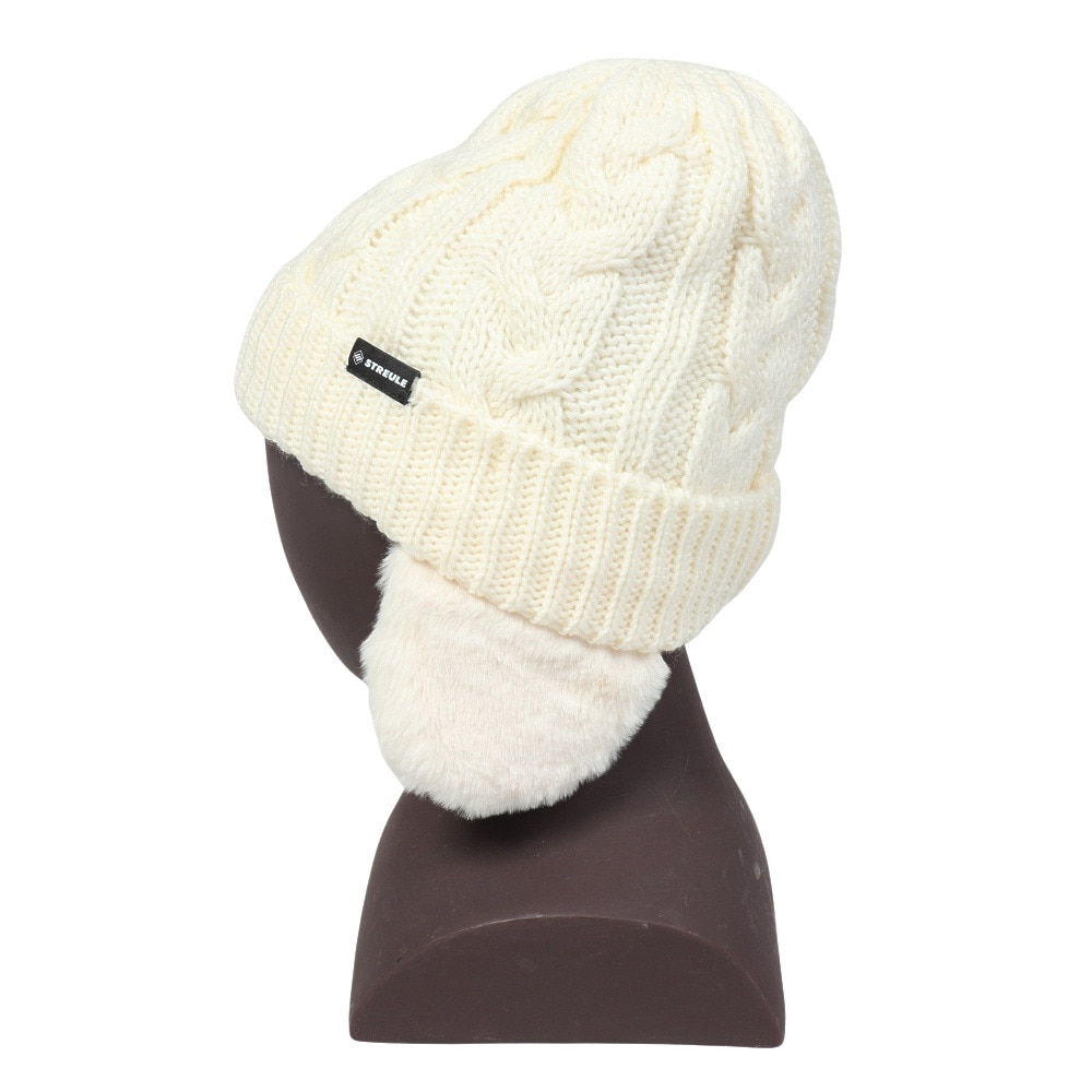 シュトロイレ（STREULE）（レディース）耳付き ニット帽 ST24FB0049 OWHT