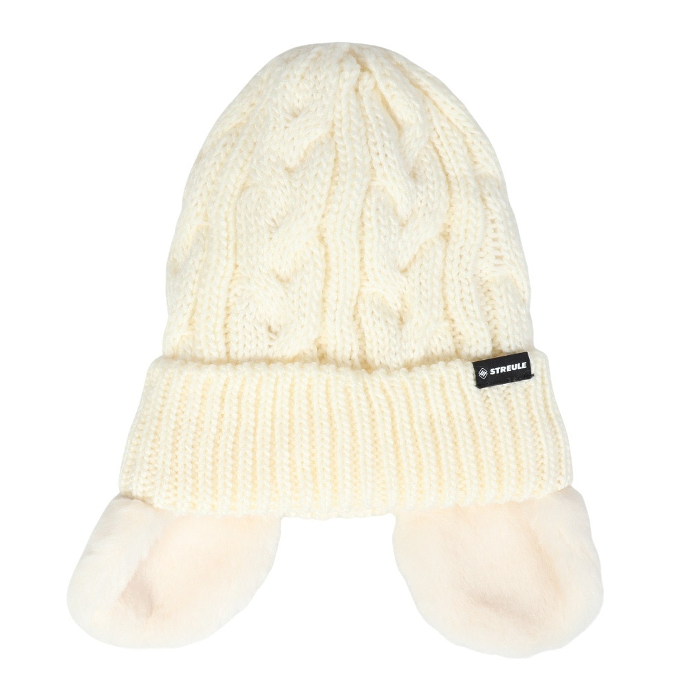 シュトロイレ（STREULE）（レディース）耳付き ニット帽 ST24FB0049 OWHT