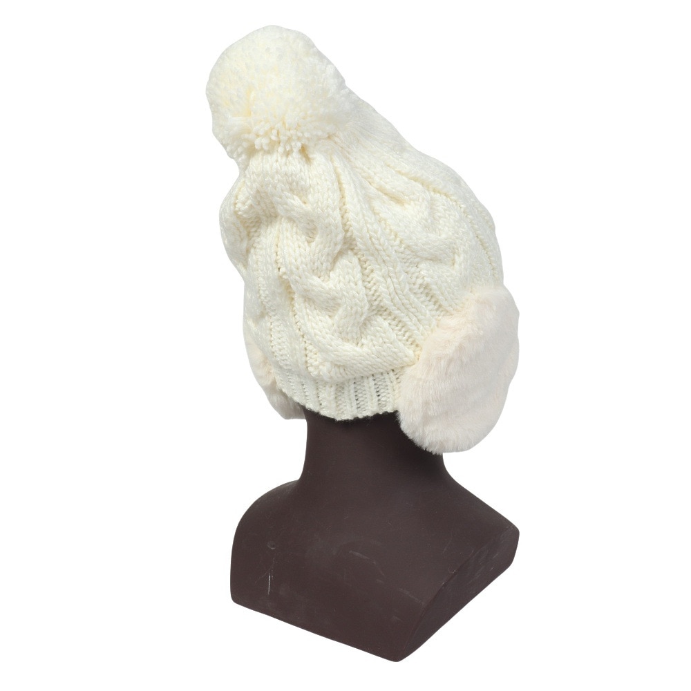 シュトロイレ（STREULE）（レディース）耳付き ポンポン ニット帽 ST24FB0050 OWHT