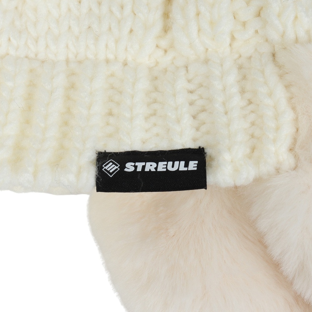 シュトロイレ（STREULE）（レディース）耳付き ポンポン ニット帽 ST24FB0050 OWHT