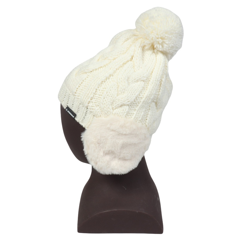 シュトロイレ（STREULE）（レディース）耳付き ポンポン ニット帽 ST24FB0050 OWHT