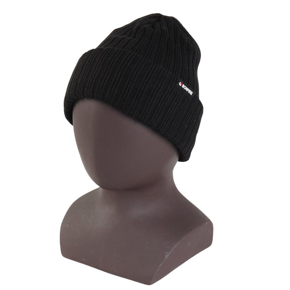 ボンファイア（Bonfire）（レディース）帽子 plain ニット ハット 60BNF4FDW2353 BLK