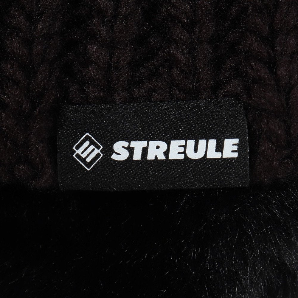 シュトロイレ（STREULE）（レディース）帽子 耳付き ポンポン ニット帽 ST25FB0080 BLK