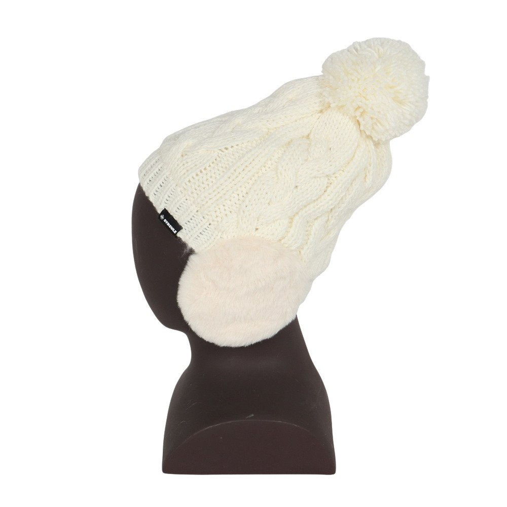 シュトロイレ（STREULE）（レディース）帽子 耳付き ポンポン ニット帽 ST25FB0080 OWHT