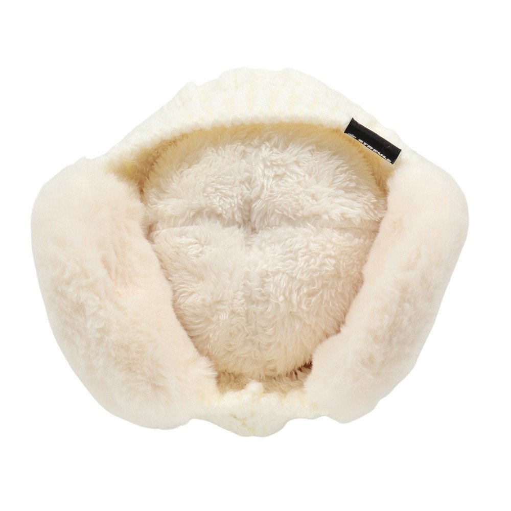 シュトロイレ（STREULE）（レディース）帽子 耳付き ポンポン ニット帽 ST25FB0080 OWHT